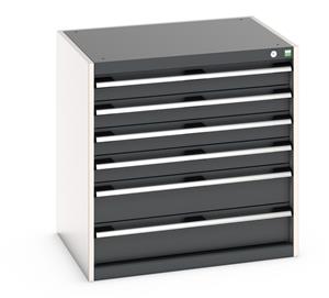 Bott Cubio drawer cabinet with overall dimensions of 800mm wide x 650mm deep x 800mm high Cabinet consists of 4 x 100mm and 2 x 150mm high drawers 100% extension drawer with internal dimensions of 675mm wide x 525mm deep. The drawers have a U.D.L... Bott100% extension Drawer units 800 x 650 for Labs and Test facilities